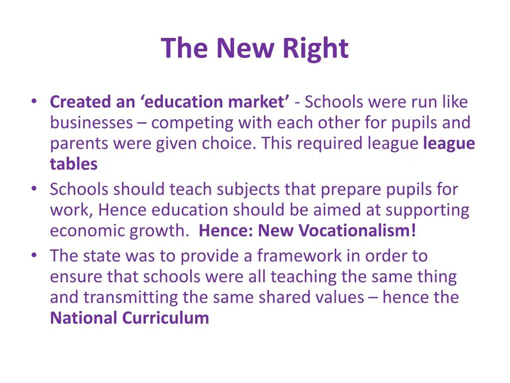 the new right