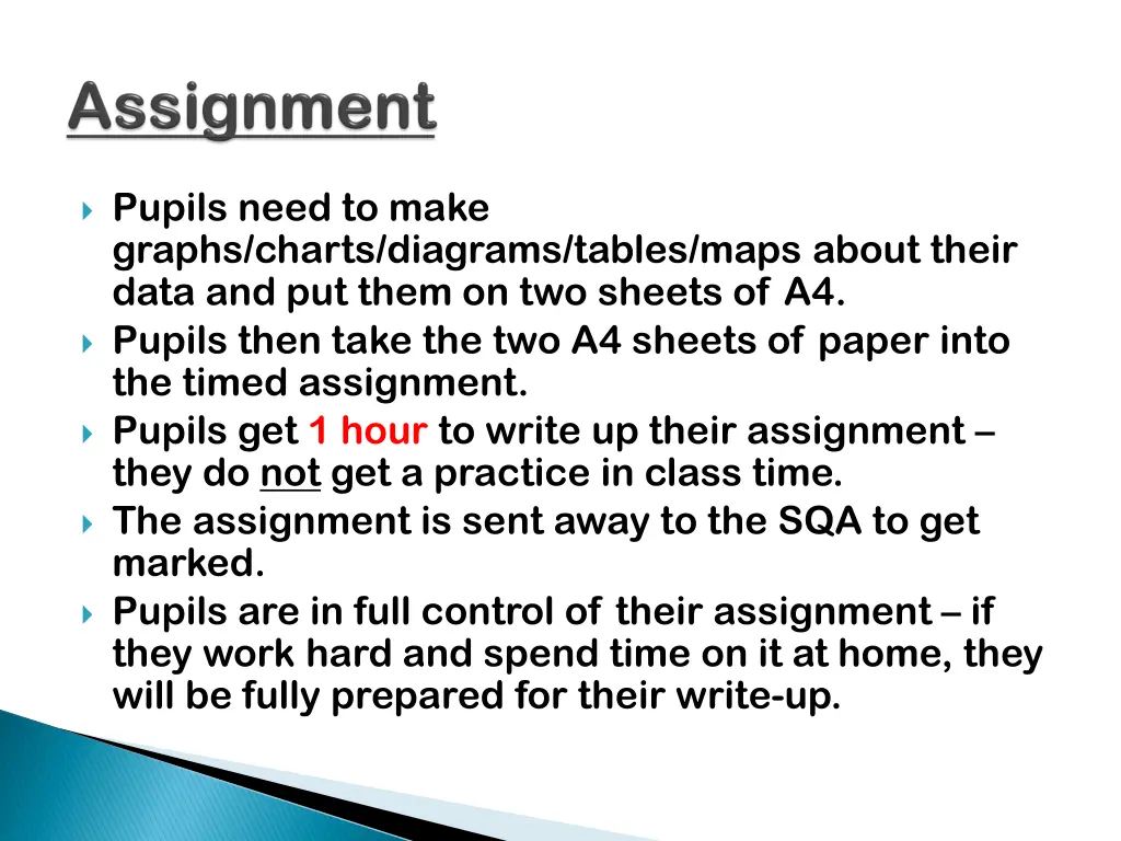 pupils need to make graphs charts diagrams tables