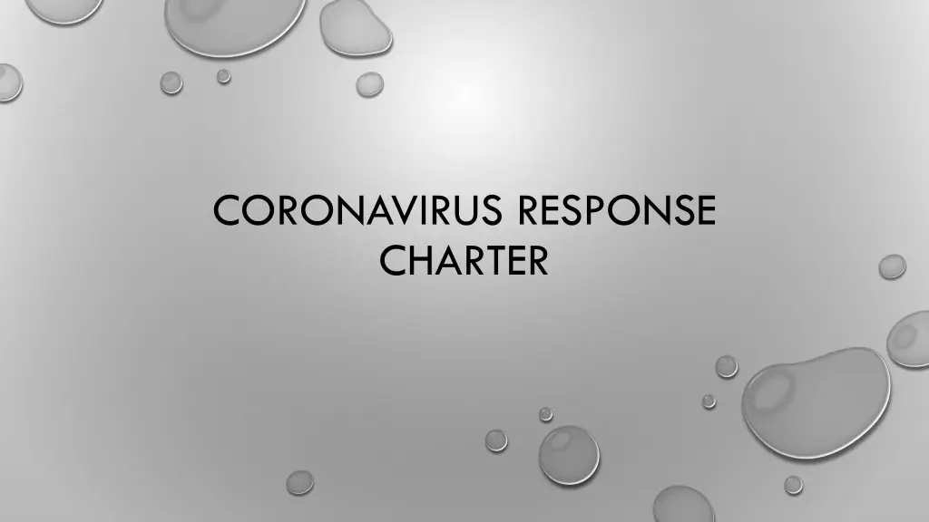 coronavirus response charter