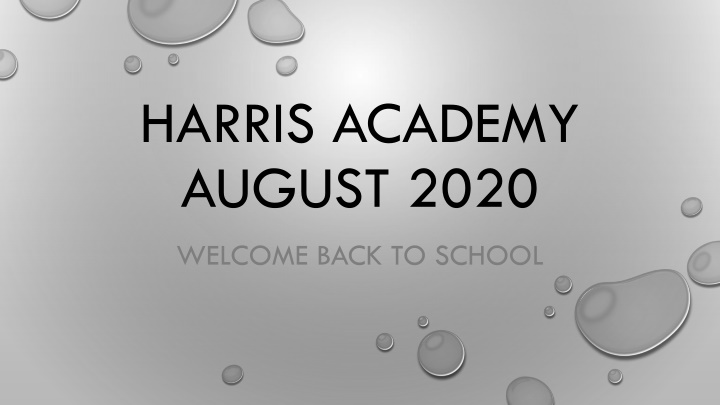 harris academy august 2020