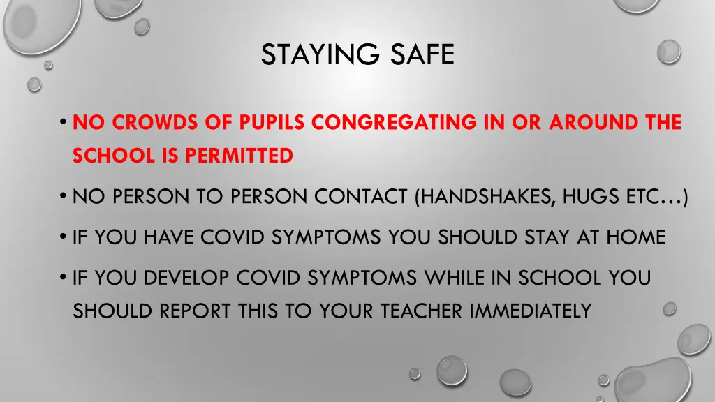 staying safe 1