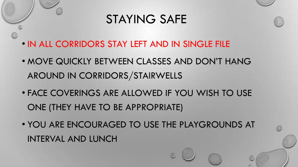 staying safe