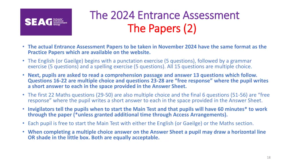 the 2024 entrance assessment the 2024 entrance 16
