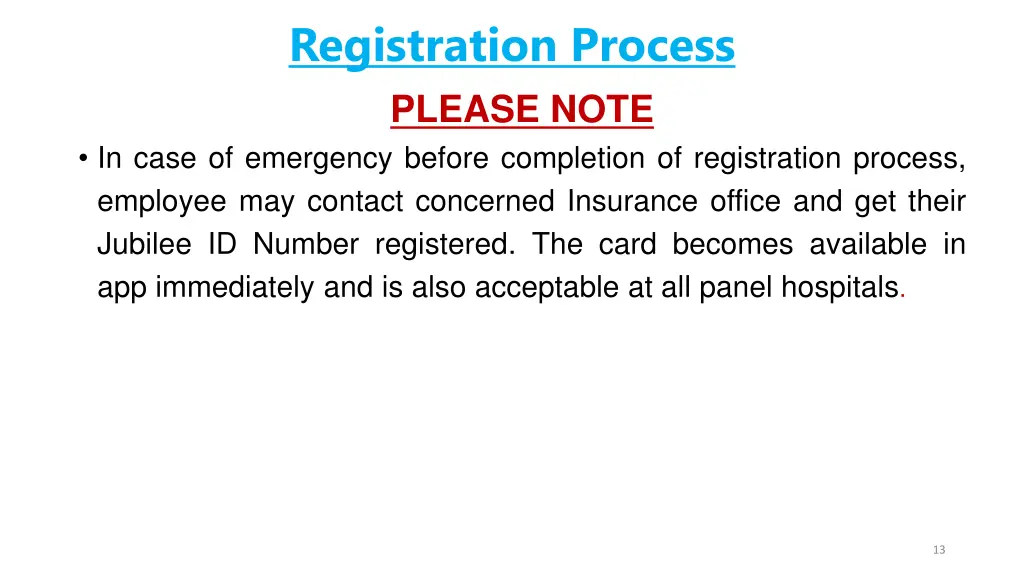 registration process please note in case