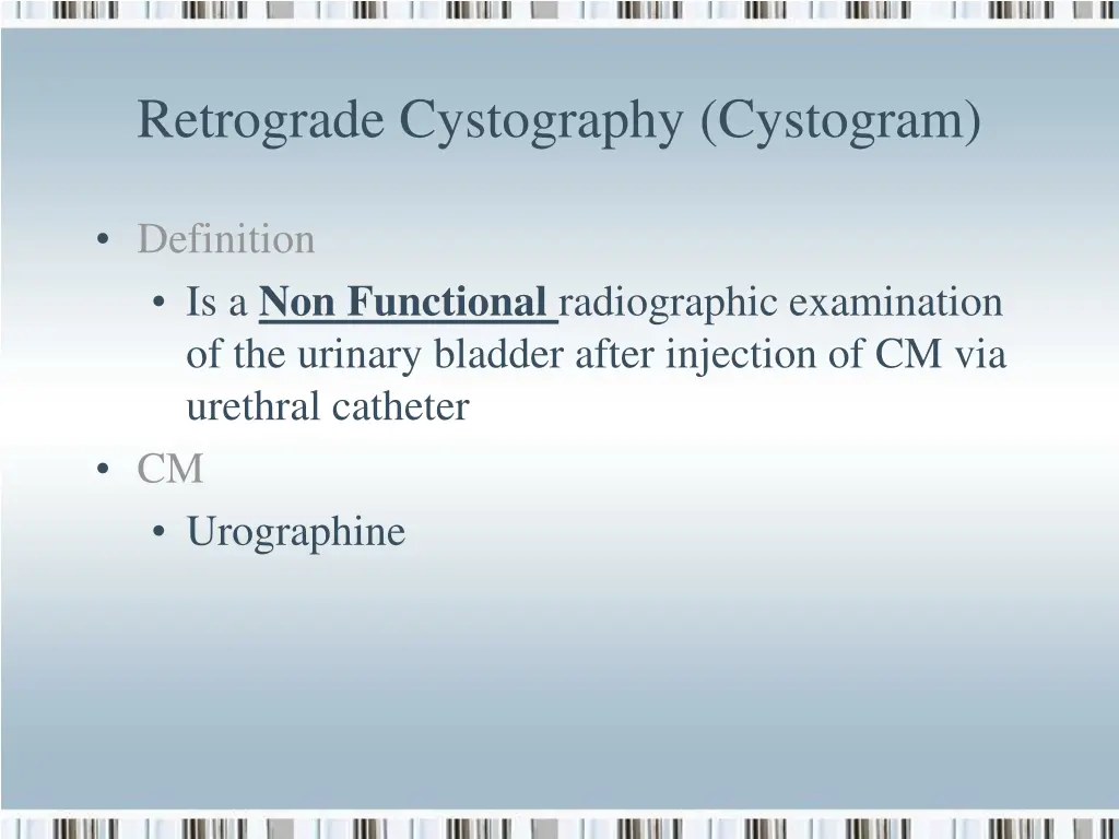retrograde cystography cystogram 1