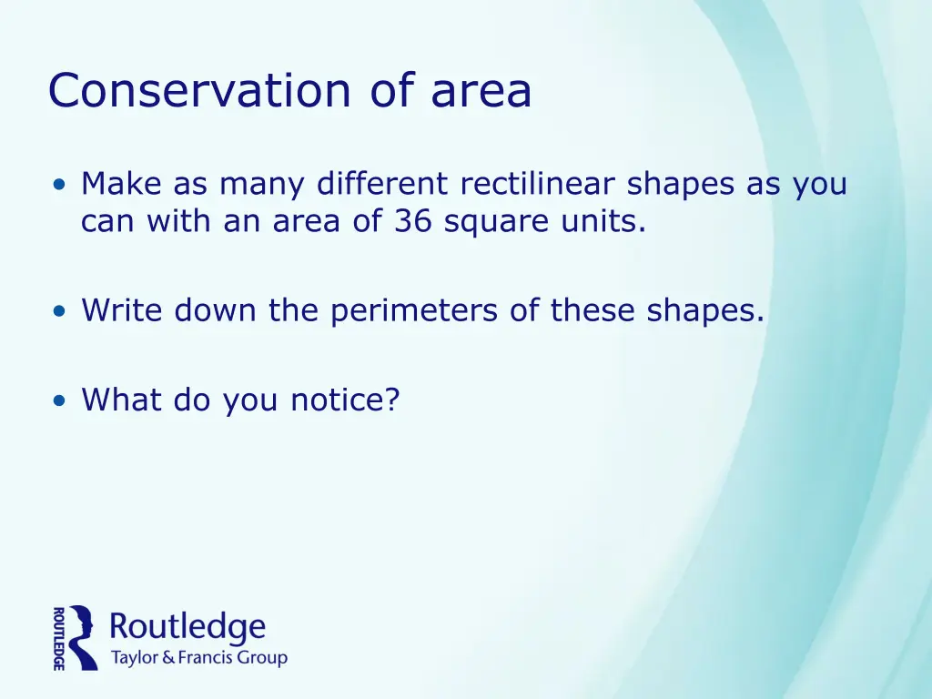 conservation of area