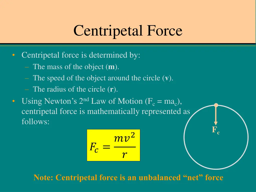 centripetal force