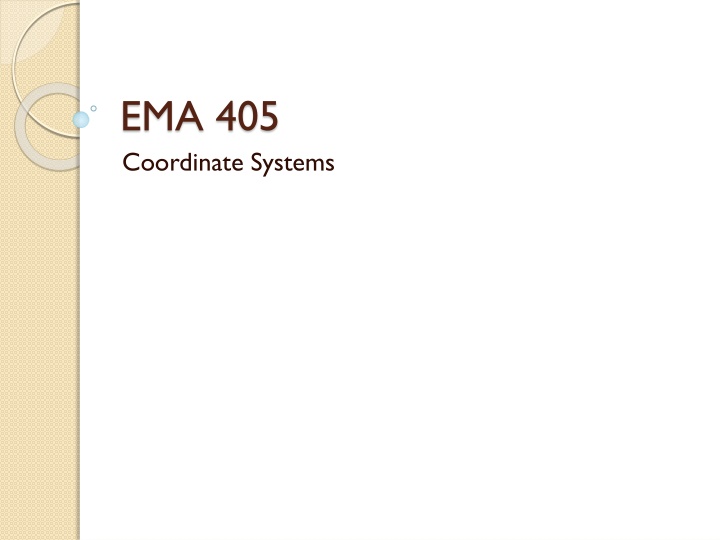 ema 405 coordinate systems