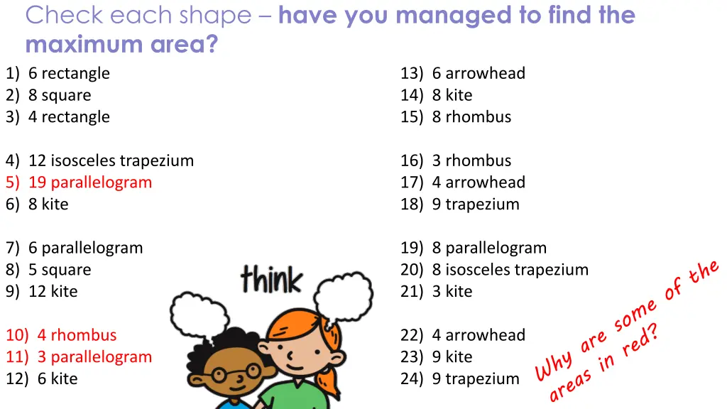 check each shape have you managed to find