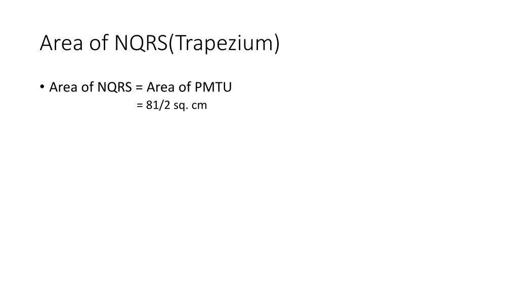 area of nqrs trapezium