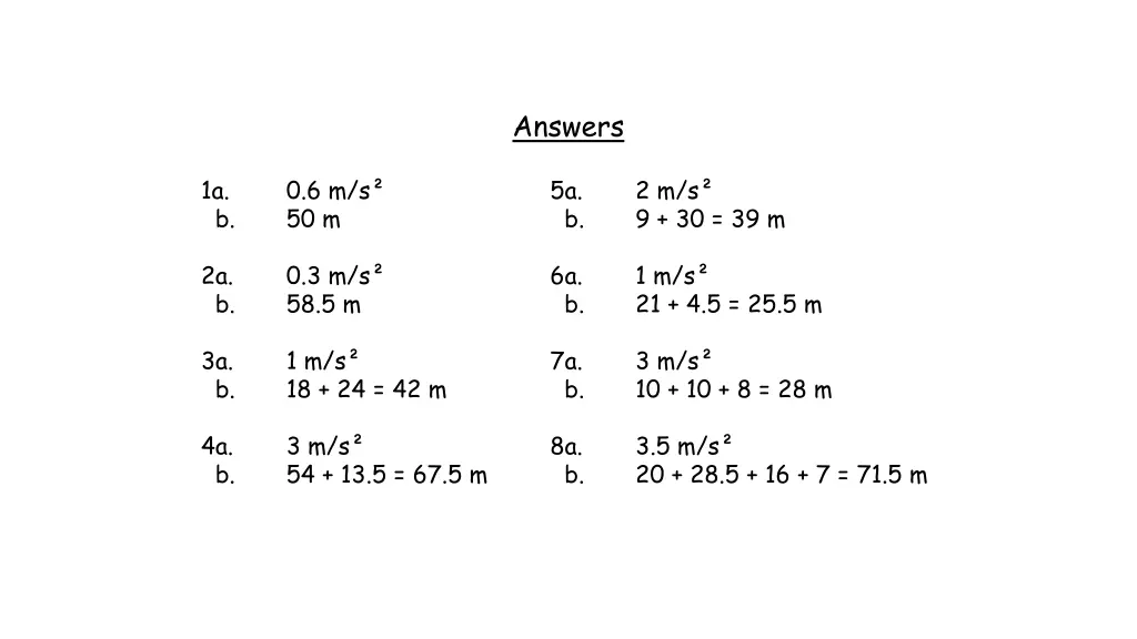 answers