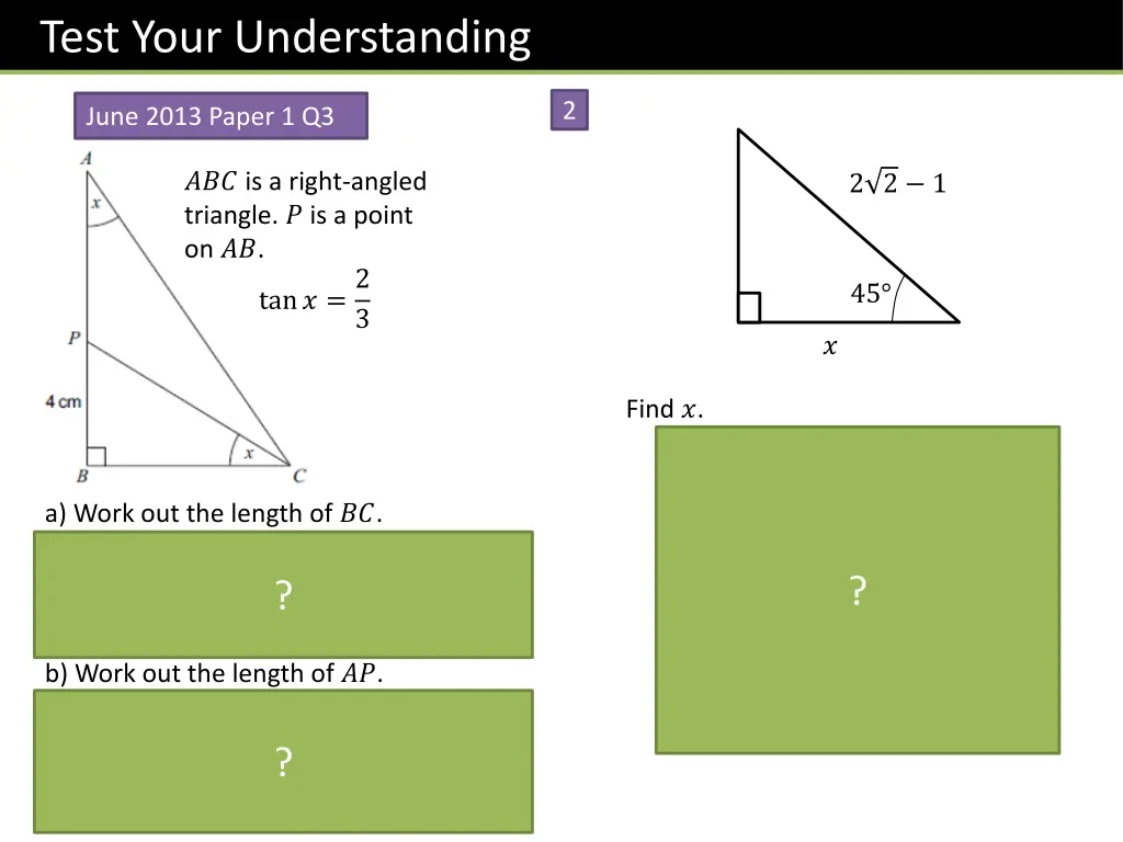 test your understanding