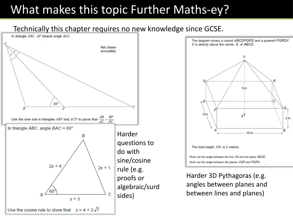 what makes this topic further maths ey