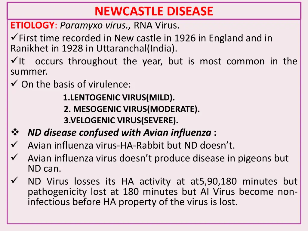 newcastle disease 1