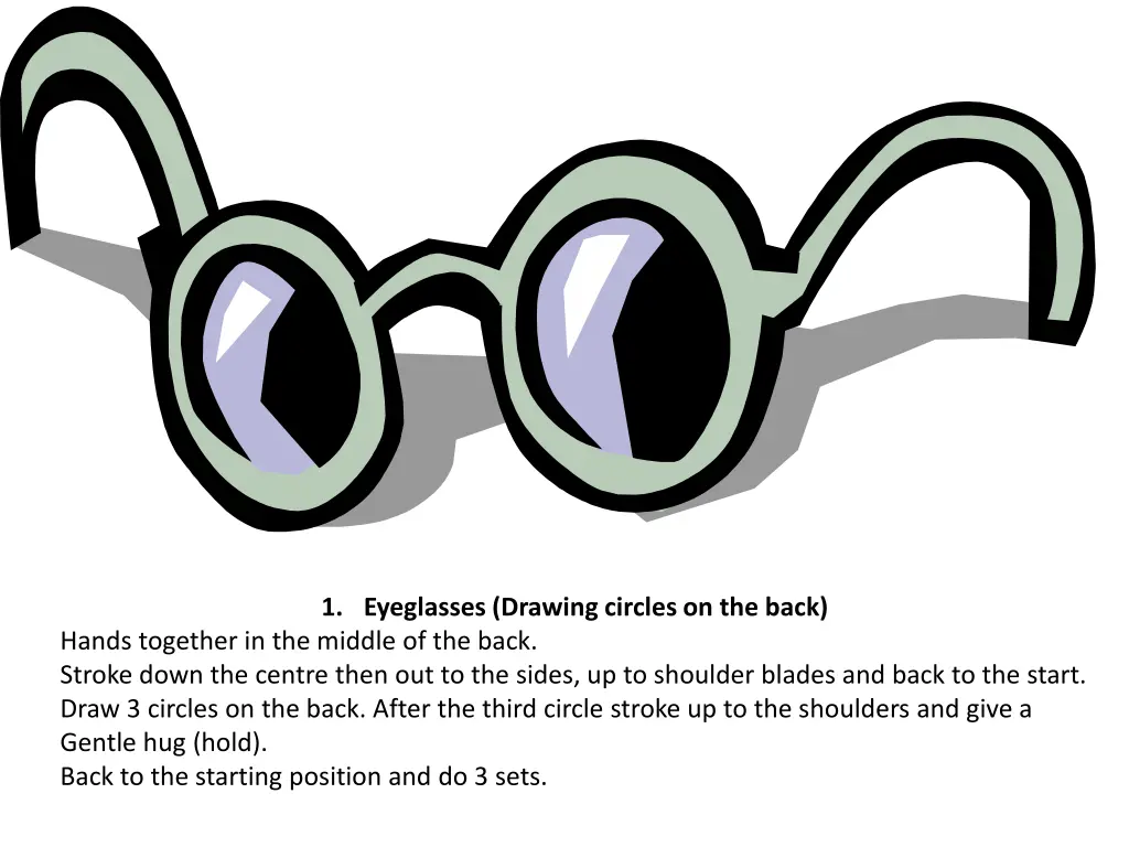 1 eyeglasses drawing circles on the back