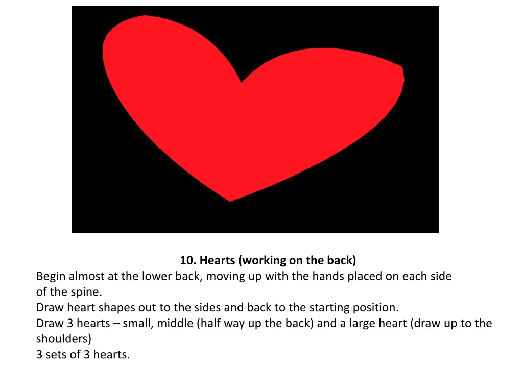 10 hearts working on the back
