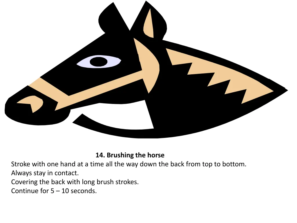 14 brushing the horse