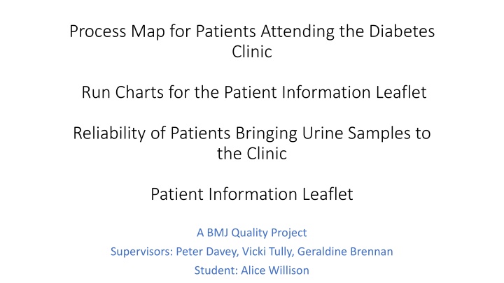 process map for patients attending the diabetes