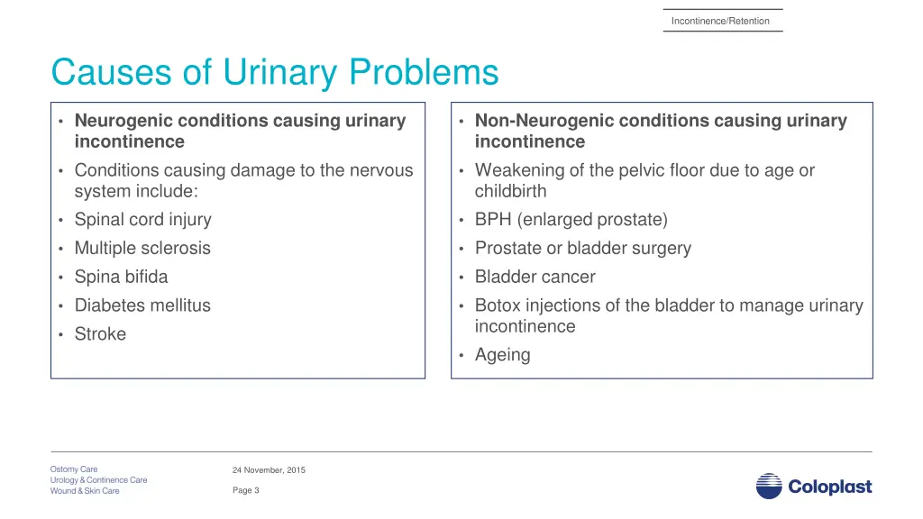 incontinence retention