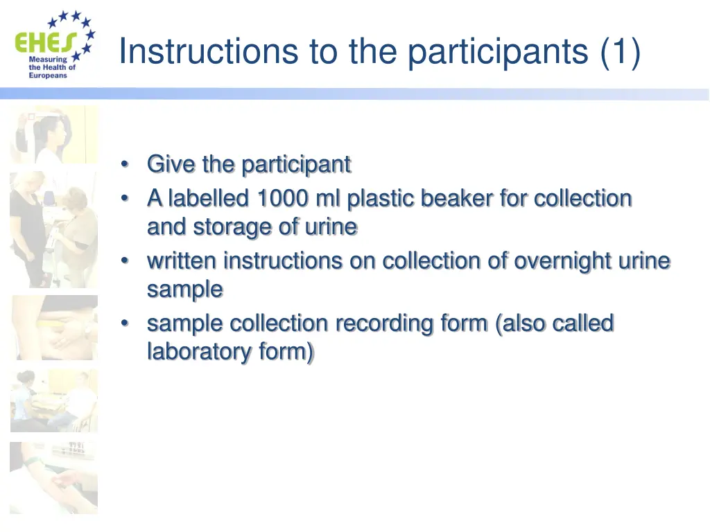instructions to the participants 1