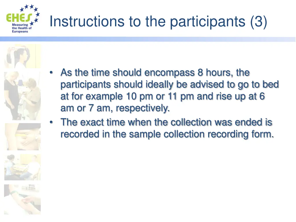 instructions to the participants 3