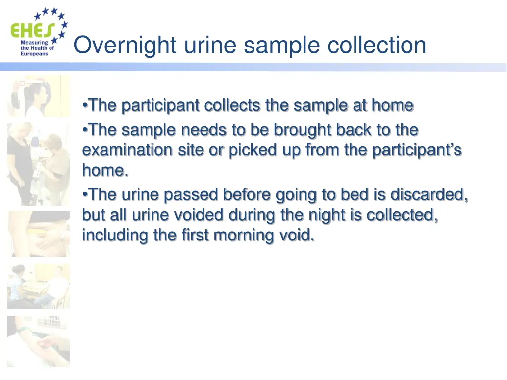 overnight urine sample collection