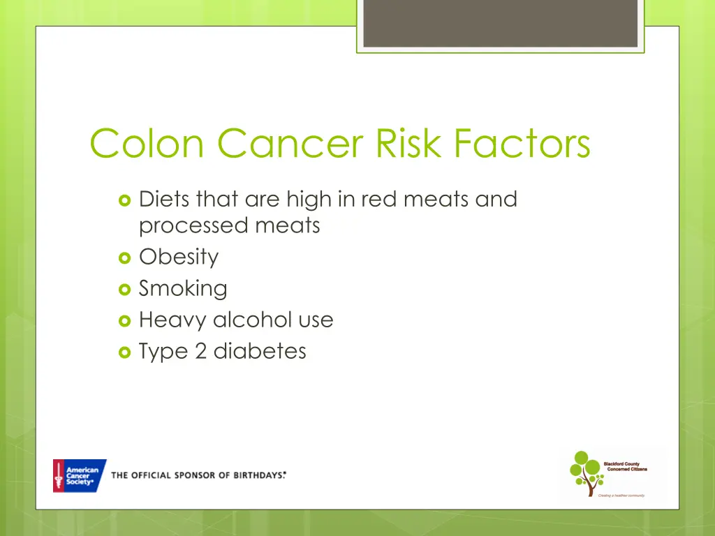 colon cancer risk factors
