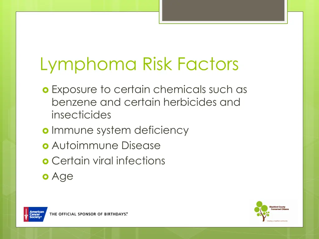 lymphoma risk factors