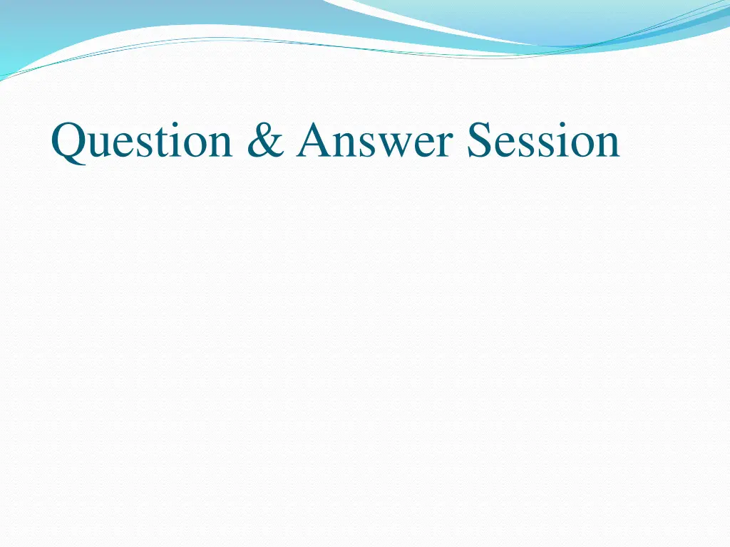 question answer session