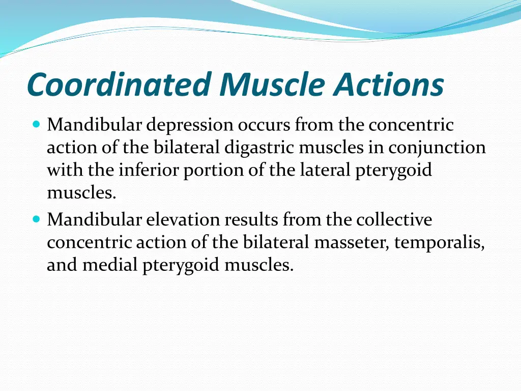 coordinated muscle actions
