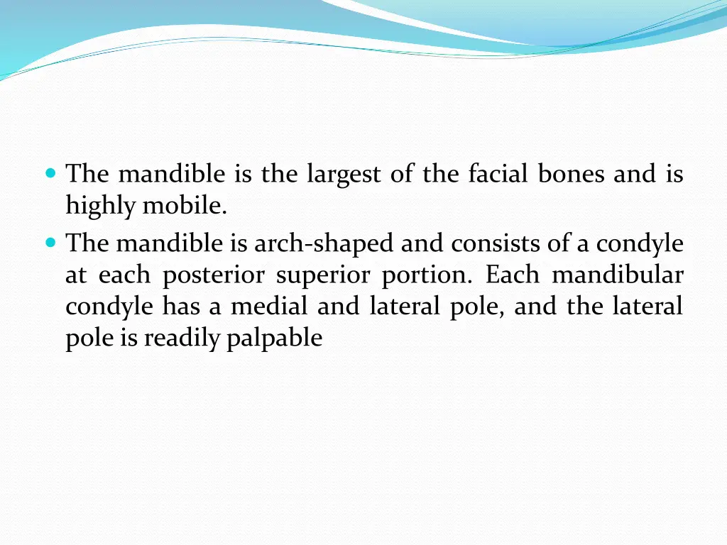 the mandible is the largest of the facial bones