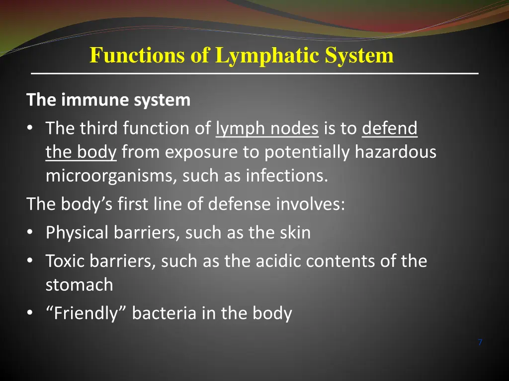functions of lymphatic system 2