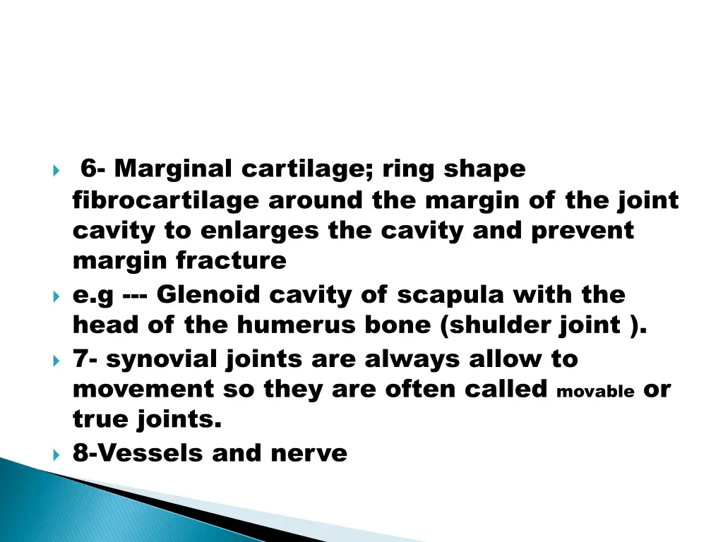 6 marginal cartilage ring shape fibrocartilage