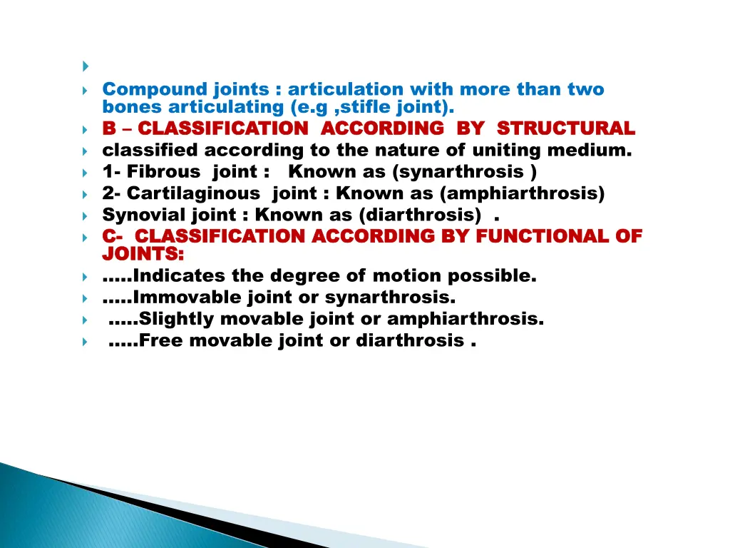 compound joints articulation with more than