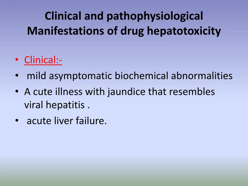 clinical and pathophysiological manifestations
