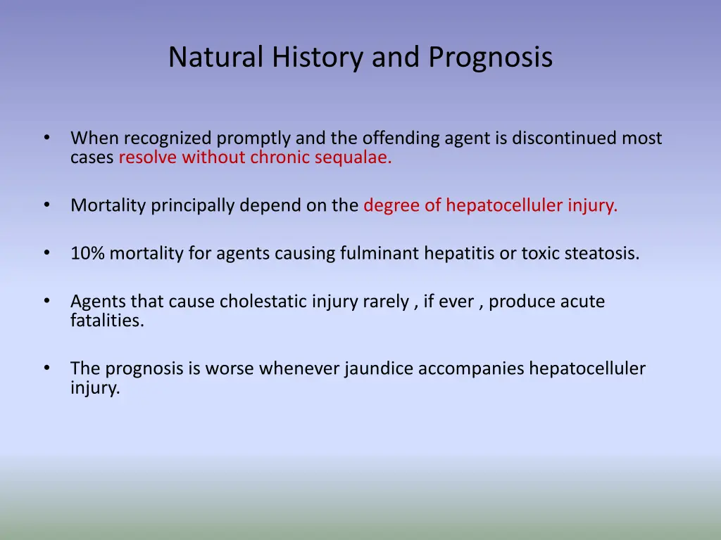 natural history and prognosis