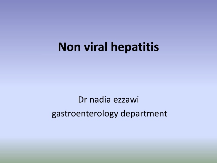 non viral hepatitis