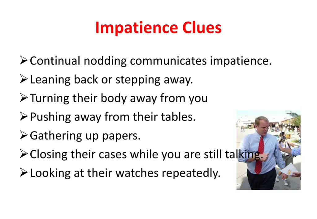 impatience clues