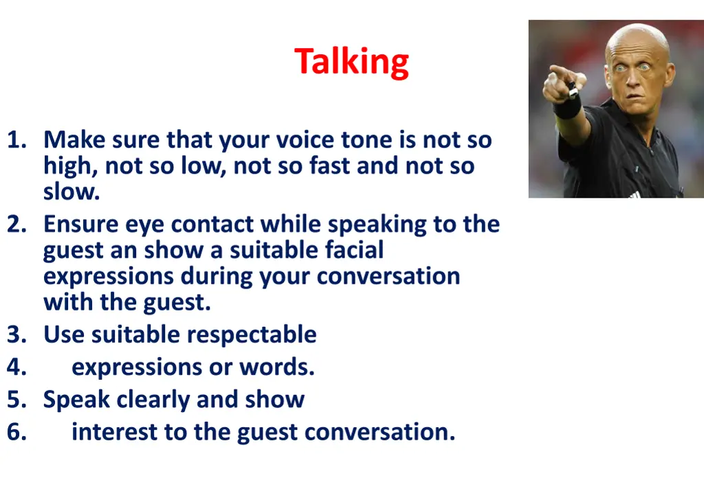 talking