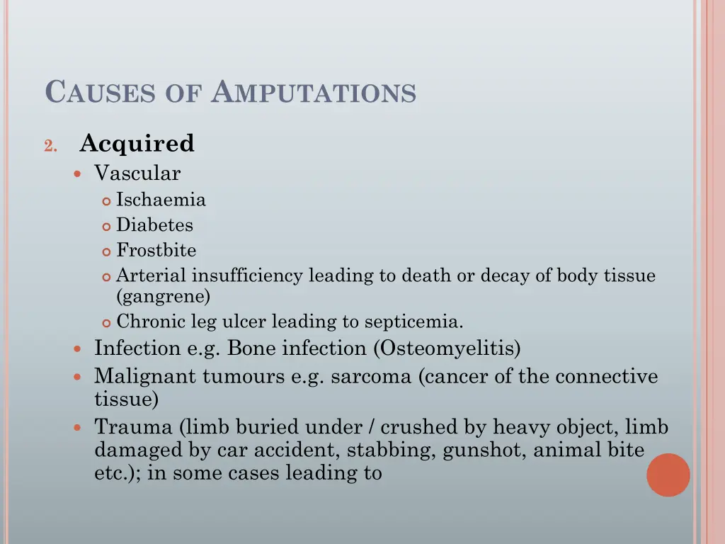 c auses of a mputations 1
