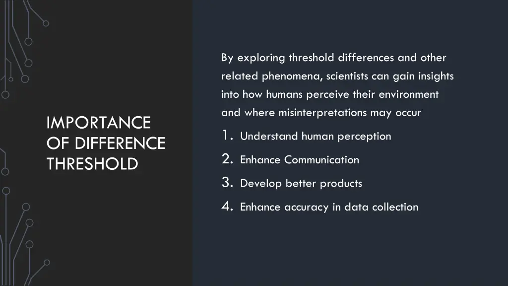 by exploring threshold differences and other