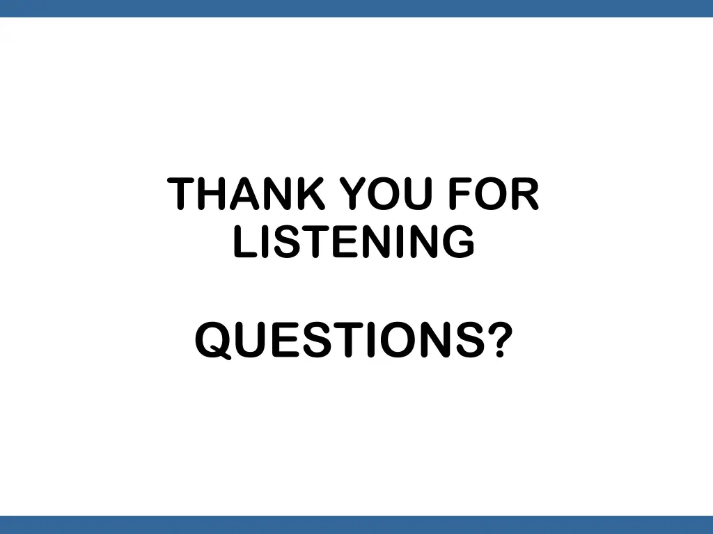 thank you for listening