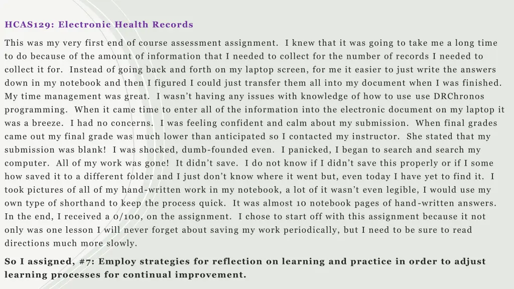 hcas129 electronic health records
