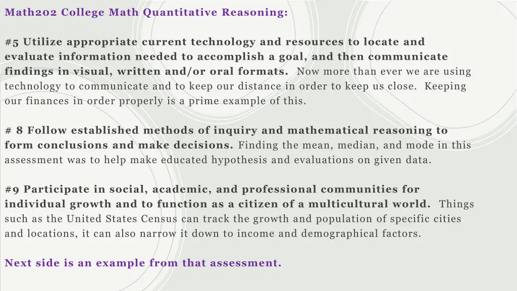 math202 college math quantitative reasoning