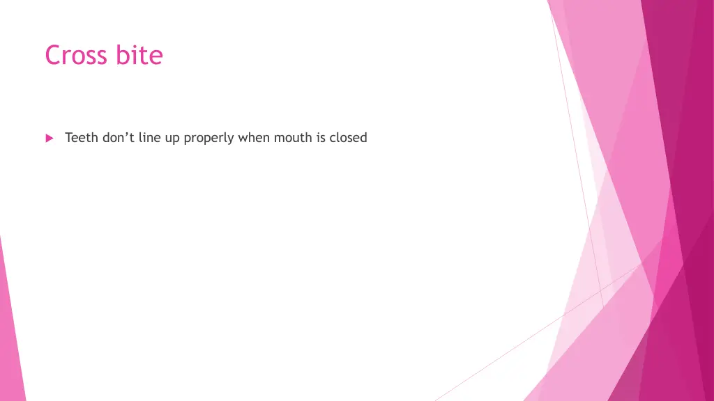 cross bite