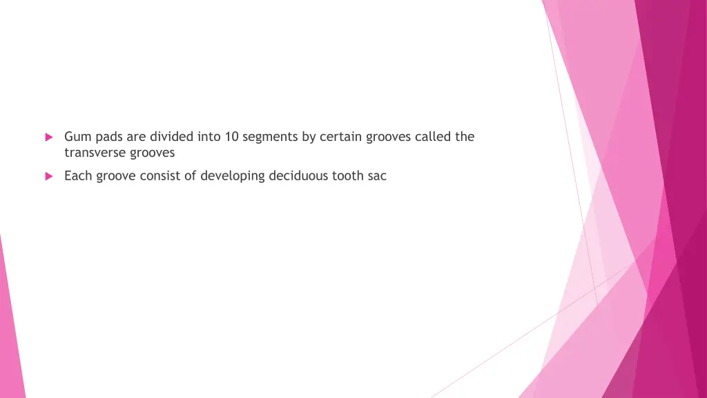 gum pads are divided into 10 segments by certain