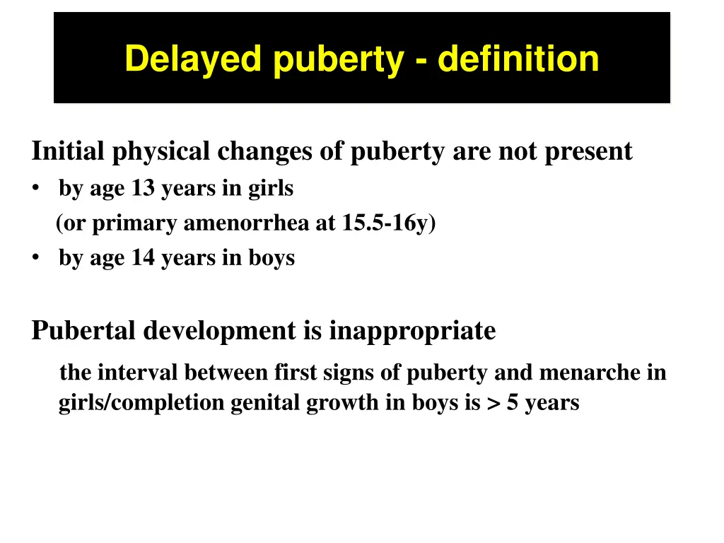 delayed puberty definition