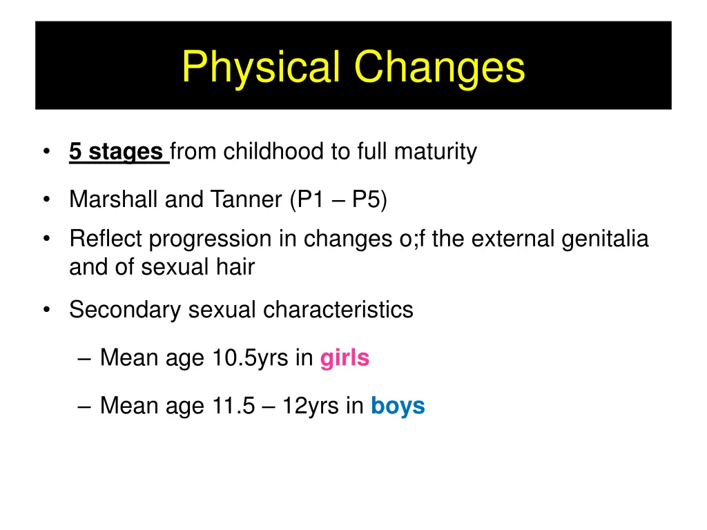 physical changes
