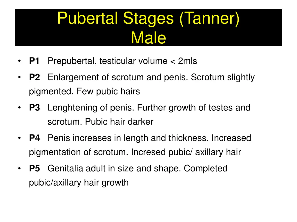 pubertal stages tanner male