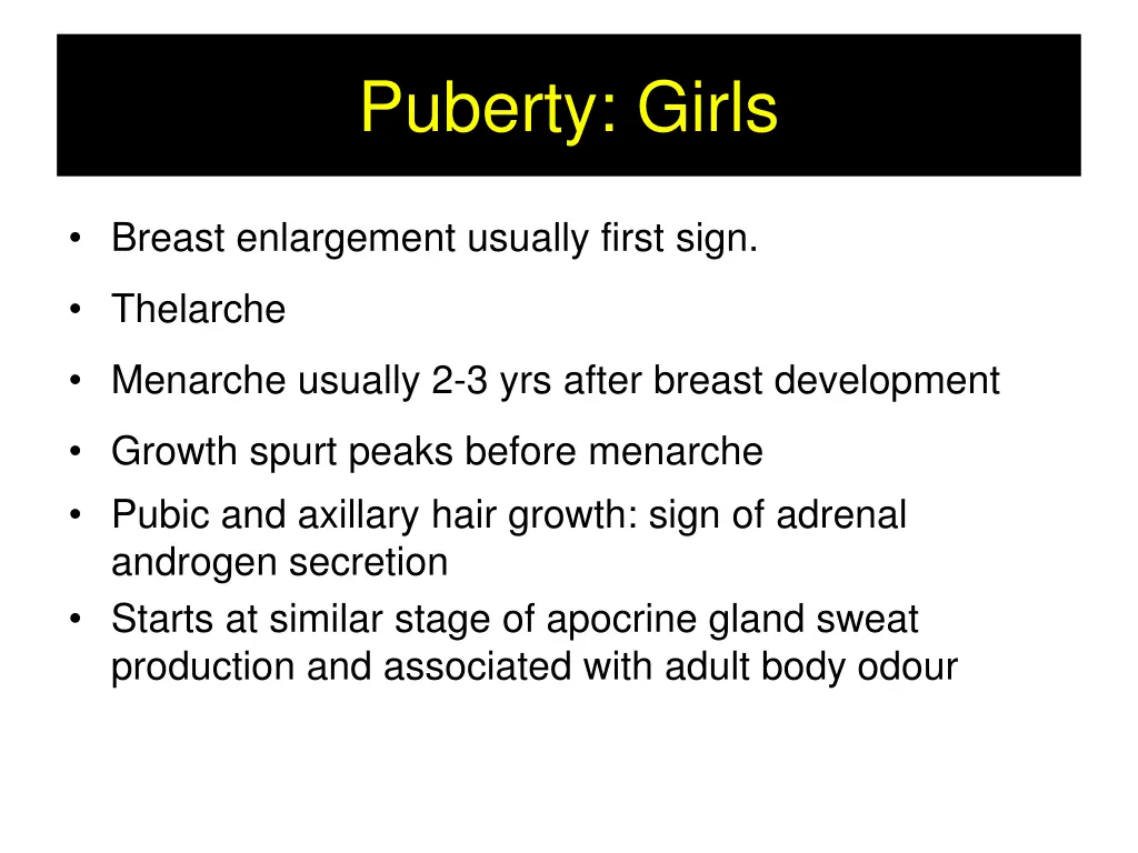 puberty girls
